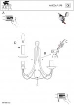 Светильник бра Arte Lamp A6300AP-2AB Maypole