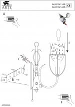 Светильник настенный бра Arte Lamp A6351AP-1AB Salvador