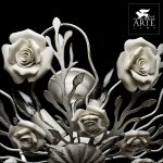 Люстра с розами Arte lamp A6356PL-4WG GEMMA
