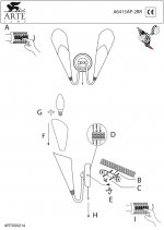 Светильник бра Arte lamp A6415AP-2BR Gothica 