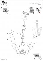 Люстра Arte lamp A6415LM-5BR Gothica