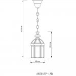 Светильник подвесной Arte lamp A6501SP-1AB RIMINI