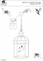 Светильник подвесной Arte lamp A6501SP-1CC RIMINI
