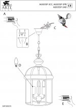 Люстра Arte Lamp A6505SP-3CC Rimini