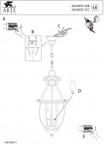 Люстра подвесная Arte Lamp A6509SP-3AB Rimini