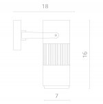 Светильник настенный Arte lamp A6520AP-1WH LINEA