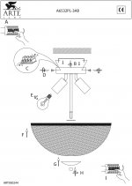Люстра потолочная Arte lamp A6532PL-3AB Rondo