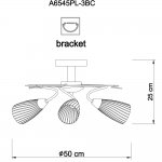 Люстра трехрожковая Arte lamp A6545PL-3BC ALESSIA