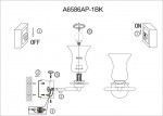 Светильник настенный бра Arte lamp A6586AP-1BK MALIA