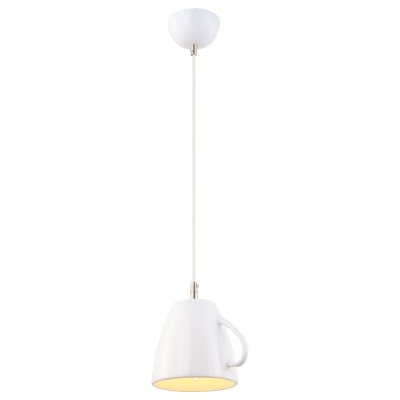 Светильник подвесной кружка белая Arte lamp A6605SP-1WH CAFFETTERIA
