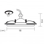 Светильник потолочный Arte lamp A6664PL-1WH APUS белый