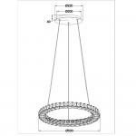 Люстра кольцо хрустальное Arte Lamp A6715SP-1CC PREZIOSI