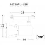 Светильник трековый Arte lamp A6730PL-1BK TRACK черный FALENA