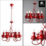 Красная люстра Arte lamp A6819LM-6RD Vaso
