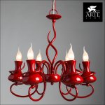 Красная люстра Arte lamp A6819LM-6RD Vaso