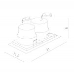 Светильник потолочный Arte lamp A7007PL-2WH PRIVATO