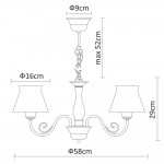 Люстра прованс стиля Arte Lamp A7021LM-5WH MARGHERITA