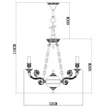 Люстра венецианская Arte Lamp A7024LM-6WG Luisa