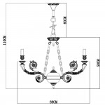 Люстра венецианская Arte Lamp A7024LM-8WG Luisa
