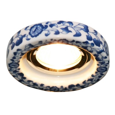 Светильник встраиваемый гжель Arte lamp A7036PL-1WH Russo Светильник встраиваемый гжель Arte lamp A7036PL-1WH Russo