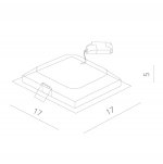 Светильник встраиваемый 16Вт Arte lamp A7416PL-1WH RIFLESSIONE