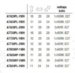 Светильник белый 240*240мм Arte Lamp A7424PL-1WH Tablet