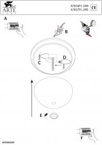 Светильник потолочный Arte Lamp A7834PL-2AB Lobby