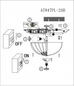 Люстра потолочная Arte Lamp A7847PL-2AB Ocean