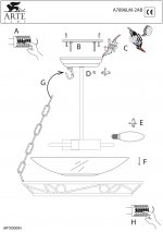 Люстра Arte Lamp A7896LM-2AB Pub