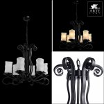 Светильник подвесной Arte lamp A7915LM-6BK SCROLL