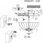 Потолочный светильник Arte lamp A8003PL-2AB Piatti