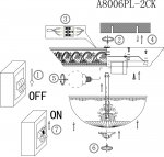 Потолочный светильник Arte lamp A8006PL-2CK Piatti