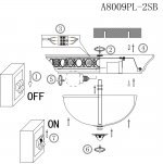 Потолочный светильник Arte lamp A8009PL-2SB Piatti