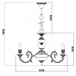 Люстра венецианская Arte Lamp A8020LM-5WG LUISA