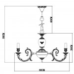 Венецианская люстра Arte Lamp A8020LM-8WG LUISA