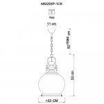Светильник подвесной Arte lamp A8025SP-1CK NAUTILUS