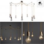 Люстра паук лофт Arte lamp A8040SP-10SG SALUTE