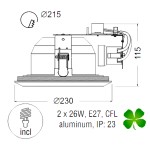 Светильник встраиваемый Arte lamp A8075PL-2WH Technika