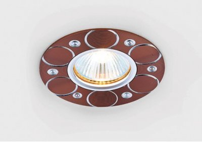 Светильник точечный Ambrella A808 AL/BR алюминий/коричневый MR16 CRYSTAL SPOT