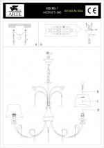 Люстра подвесная Arte lamp A8100LM-5GA Borgia