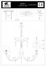 Люстра подвесная Arte lamp A8100LM-8GA Borgia