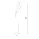 Светильник уличный Arte lamp A8101PA-1GY Accenno