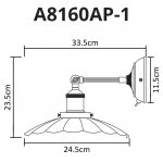 Светильник настенный Arte lamp A8160AP-1GY ASTI