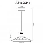 Светильник подвесной Arte lamp A8160SP-1WH ASTI
