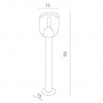 Светильник уличный столб Arte lamp A8163PA-1SS INCHINO