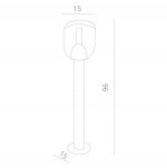 Светильник уличный столб Arte lamp A8163PA-1SS INCHINO