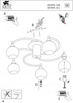 Люстра Arte Lamp A8180PL-5AB OPAL