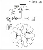 Люстра Arte lamp A8182PL-5WG Romola