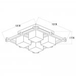 Светильник потолочный Arte lamp A8252PL-4CK WOODS