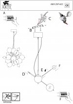 Люстра Arte Lamp A8312SP-6CC Molecule